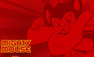 Mighty Mouse Red Poster Wallpaper