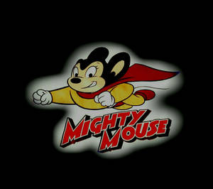 Mighty Mouse Superhero Logo Wallpaper