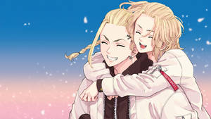 Mikey Hugging Draken From Tokyo Revengers Manga Wallpaper