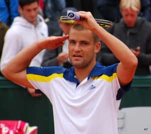 Mikhail Youzhny Winning Salute Wallpaper