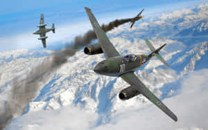 Military Plane Smoke Trail Wallpaper