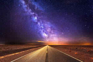 Milky Way Galaxy Highway Wallpaper