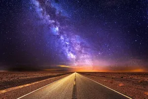 Milky Way Galaxy Highway Wallpaper
