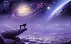Milky Way Galaxy Lion Wallpaper