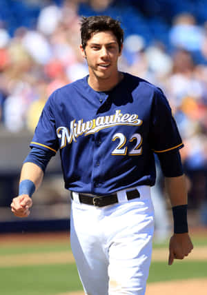 Milwaukee Baseball Player Number22 Wallpaper