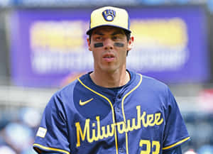 Milwaukee Baseball Player Number22 Wallpaper