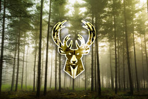 Milwaukee Bucks Logo In The Forest Wallpaper