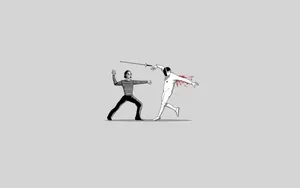Mime Fencing Art Wallpaper