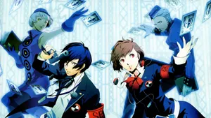 Minato Arisato And Kotone Shiomi Persona 3 Wallpaper