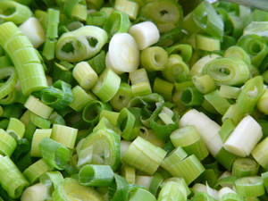 Minced Spring Onions Macro Shot Wallpaper