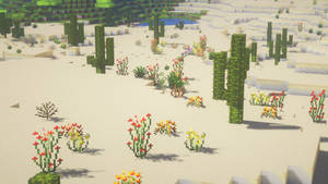 Minecraft Aesthetic Cactus Plants Wallpaper