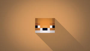 Minecraft Aesthetic Minimalist Brown Dog Wallpaper