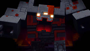 Minecraft Dungeons Redstone Golem Wallpaper