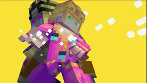 Minecraft Giorno Giovanna Skin Wallpaper