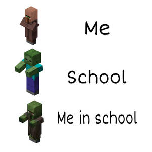Minecraft Meme About School Wallpaper