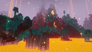 Minecraft Nether Biome Lava Lakes Wallpaper