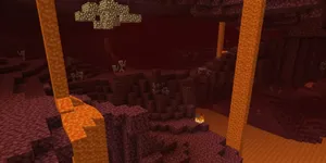 Minecraft_ Nether_ Lava_ Falls_and_ Ghasts Wallpaper