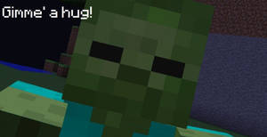 Minecraft Zombie Villagers Hug Meme Wallpaper