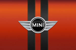 Mini Cooper Logo Orange Wallpaper