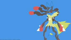 Minimal Lucario With Red Eye Wallpaper