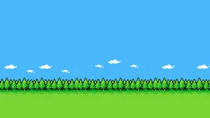 Minimal Pixel Sky And Trees Wallpaper