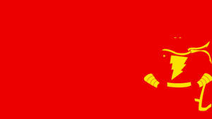 Minimal Red Yellow Shazam Wallpaper