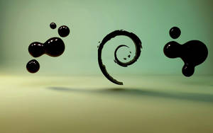 Minimal Spiral Ink Wallpaper