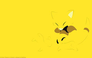 Minimalist Abra Pokémon Yellow Wallpaper