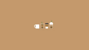Minimalist Aesthetic Desktop Coffee Icons Wallpaper