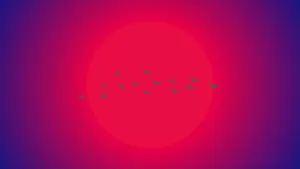 Minimalist Aesthetic Desktop Radiant Sky Gradient Wallpaper