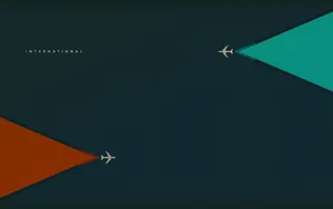 Minimalist Airplane Art Wallpaper