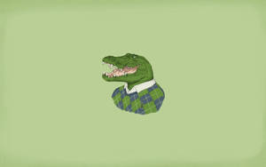 Minimalist Alligator Art Wallpaper