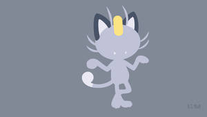 Minimalist Alolan Meowth Wallpaper