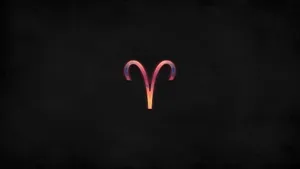 Minimalist Aries Ram Astrology Sign Wallpaper