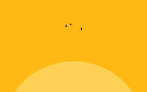 Minimalist Art In Yellow Aesthetic Desktop Wallpaper