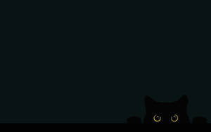 Minimalist Black Cat Backgrounds Wallpaper