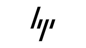 Minimalist Black Hp Laptop Logo Wallpaper