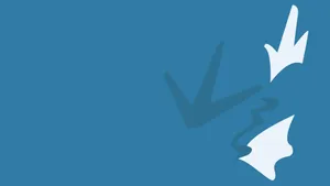 Minimalist Blue And White Gyarados Wallpaper
