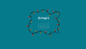 Minimalist Blue December Calendar Wallpaper