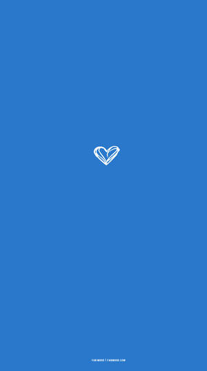 Minimalist Blue Heart Wallpaper