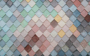 Minimalist Bricks In Pastel Colors Wallpaper