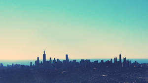 Minimalist Chicago Skyline Wallpaper