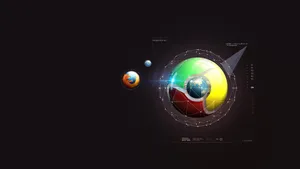 Minimalist Chrome Icons Fan Art Wallpaper