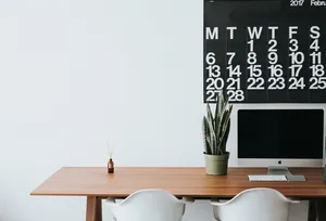 Minimalist Computer Desk Wallpaper