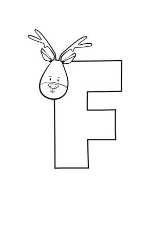 Minimalist Cute Letter F With Deer Wallpaper