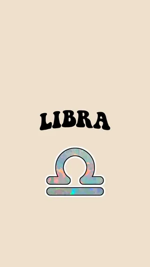 Minimalist Cute Libra Zodiac Symbol Wallpaper
