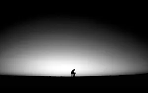 Minimalist Dark Depressing Man Art Wallpaper