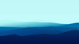 Minimalist Desktop Blue Scenery Wallpaper
