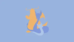 Minimalist Dragonite Evolution Wallpaper