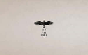 Minimalist Eagle Fly You Fools Wallpaper